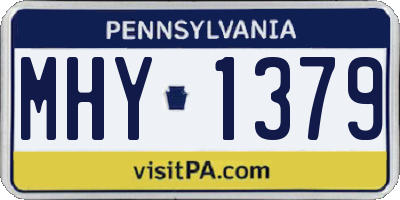 PA license plate MHY1379