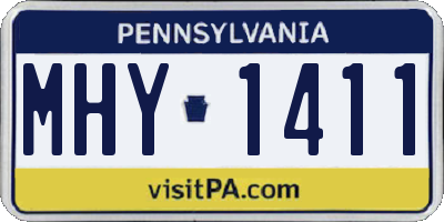 PA license plate MHY1411