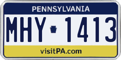 PA license plate MHY1413
