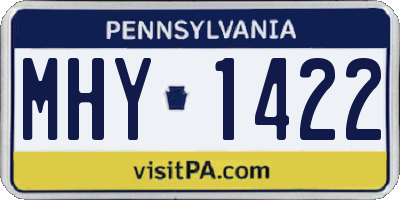 PA license plate MHY1422