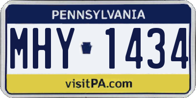 PA license plate MHY1434