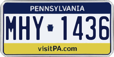 PA license plate MHY1436