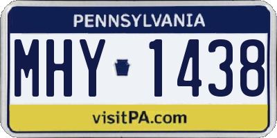 PA license plate MHY1438