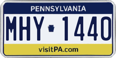 PA license plate MHY1440