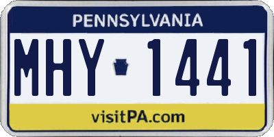 PA license plate MHY1441