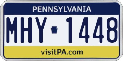 PA license plate MHY1448