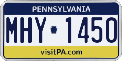 PA license plate MHY1450