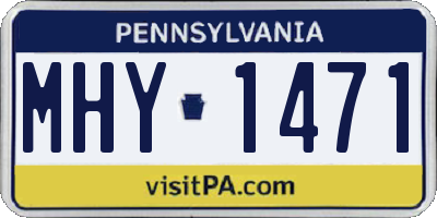PA license plate MHY1471