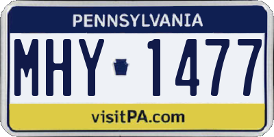 PA license plate MHY1477
