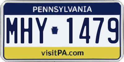 PA license plate MHY1479