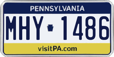 PA license plate MHY1486