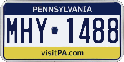 PA license plate MHY1488