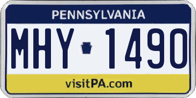 PA license plate MHY1490