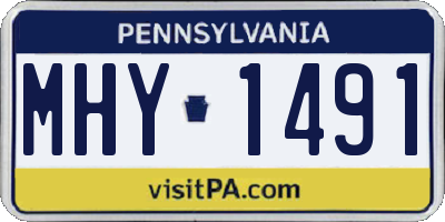 PA license plate MHY1491