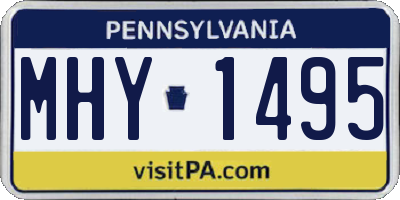 PA license plate MHY1495