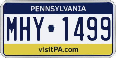 PA license plate MHY1499