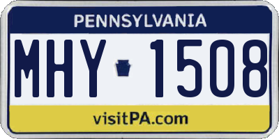 PA license plate MHY1508