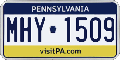 PA license plate MHY1509