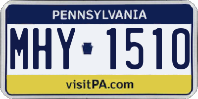 PA license plate MHY1510