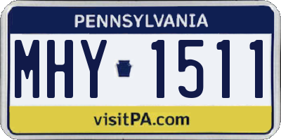 PA license plate MHY1511
