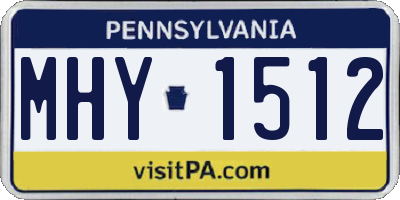 PA license plate MHY1512