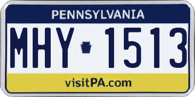 PA license plate MHY1513