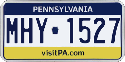 PA license plate MHY1527