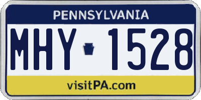 PA license plate MHY1528