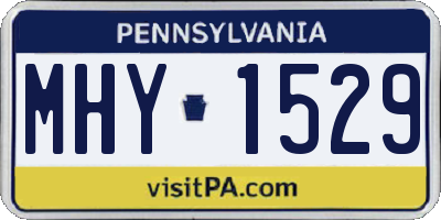 PA license plate MHY1529