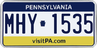 PA license plate MHY1535