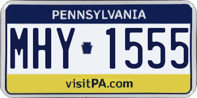 PA license plate MHY1555