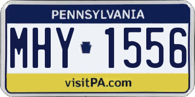 PA license plate MHY1556