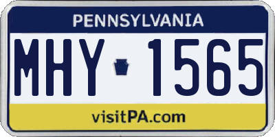 PA license plate MHY1565