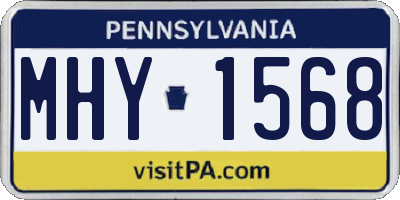 PA license plate MHY1568