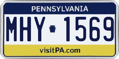PA license plate MHY1569