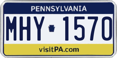 PA license plate MHY1570