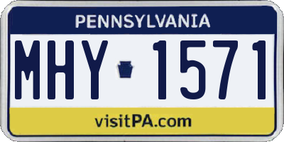 PA license plate MHY1571