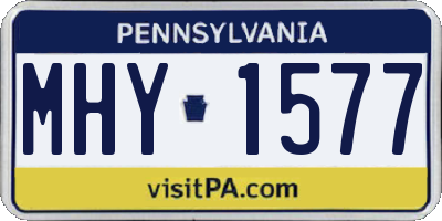 PA license plate MHY1577
