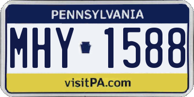 PA license plate MHY1588