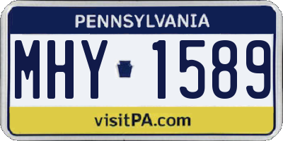 PA license plate MHY1589