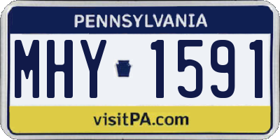 PA license plate MHY1591