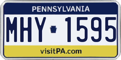 PA license plate MHY1595