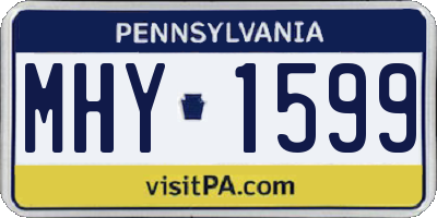 PA license plate MHY1599