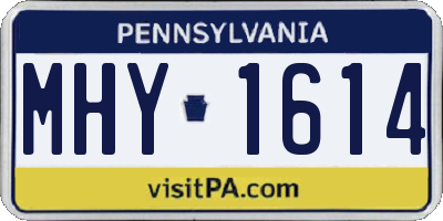 PA license plate MHY1614
