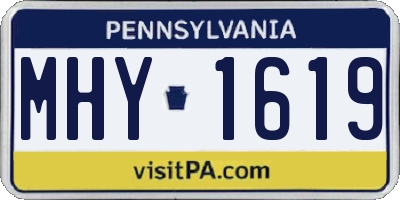 PA license plate MHY1619