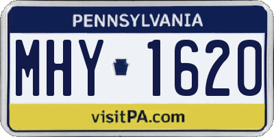 PA license plate MHY1620