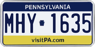 PA license plate MHY1635