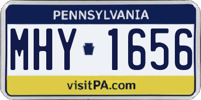 PA license plate MHY1656