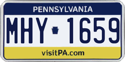 PA license plate MHY1659