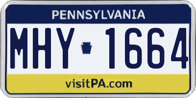 PA license plate MHY1664